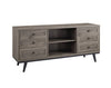 Katherine Modern Industrial Faux Drawer 2 Door TV Stand for TVs up to 65