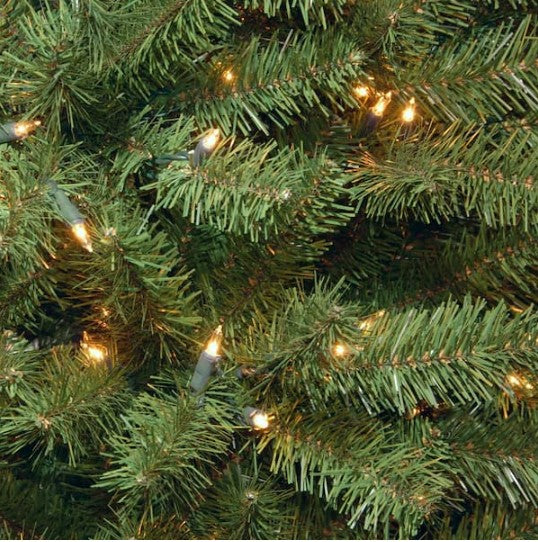 6 ft. North Valley Spruce Pencil Slim Artificial Christmas Tree with Clear Lights