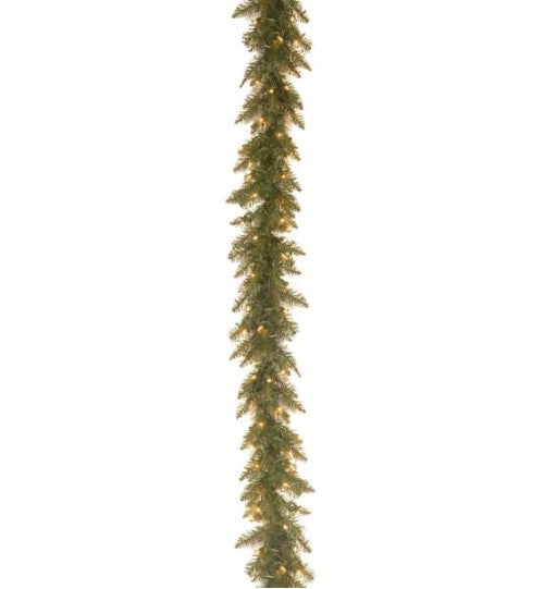 9 ft. Pre-Lit Dunhill Fir Garland with Clear Lights