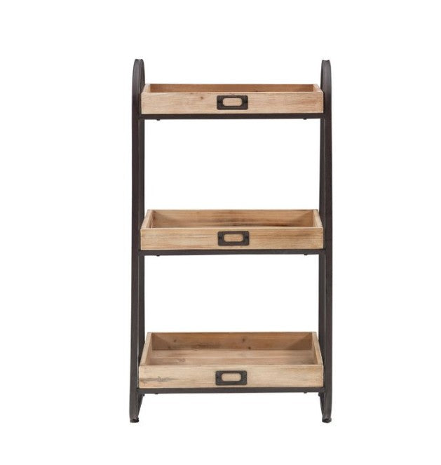 32.5" Three Tiered Stand Brown