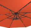 10 ft. Steel Cantilever Solar Patio Umbrella in Burnt Orange K8550