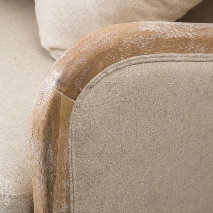 Crenshaw Fabric Wing Chair Beige