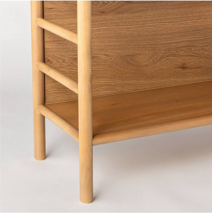 72" Holladay Curved Wooden Bookcase