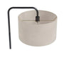 64 in. Oil Rubbed Bronze Floor Lamp with Arc Design and Luxurious Natural Linen Drum Shade