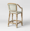 Parksley Rattan and Woven Counter Height Barstool