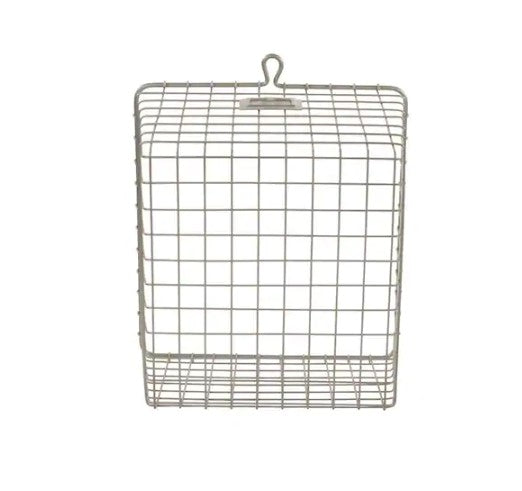 11.875 in. W x 13.75 in. D x 8 in. H Medium Storage Basket in Satin Nickel Powder Coat
