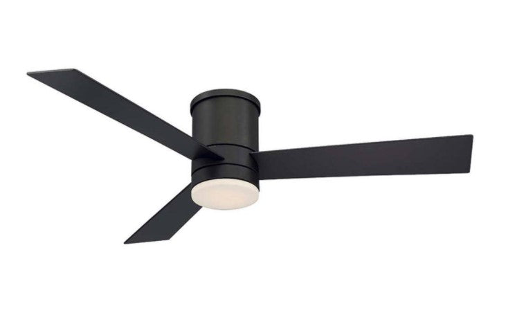 Axis 52 in. LED Indoor/Outdoor Bronze 3-Blade Smart Flush Mount Ceiling Fan with 3000K Light Kit and Remote Control