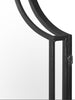 Black Rectangle  Notched Corner Framed Mirror K8439
