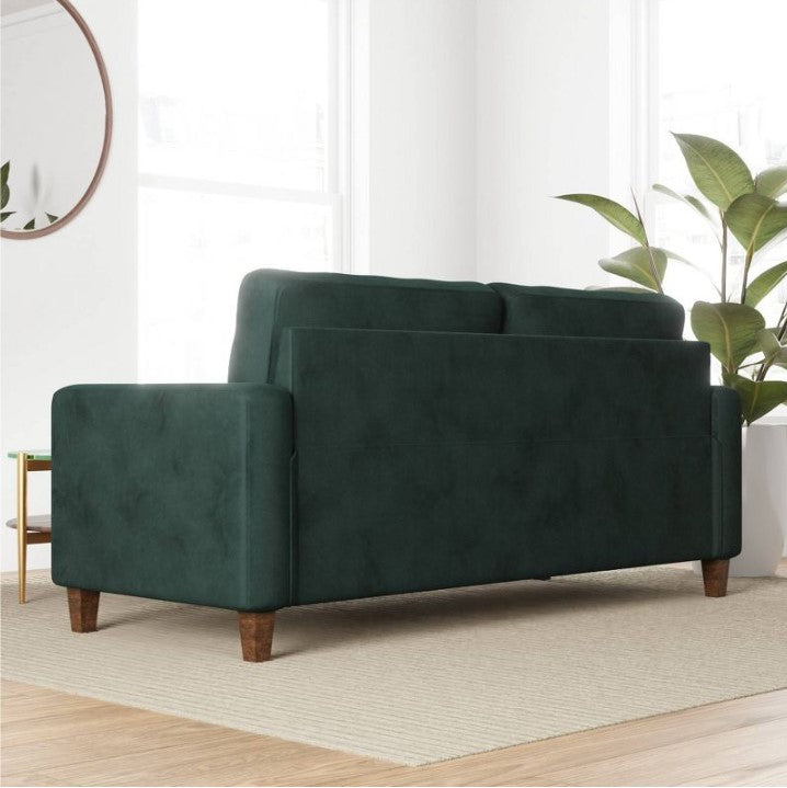 76” Brynn Upholstered Square Arm Sofa with Buttonless Tufting