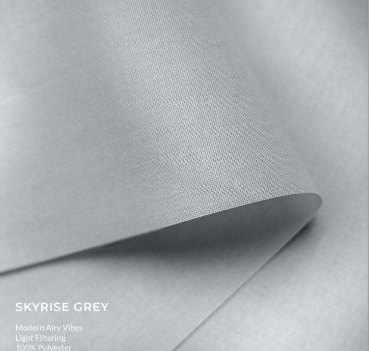 Skyrise Cut-to-Size Grey Light Filtering Adjustable Sliding Panel Track Blind w/ 23 in. Slats Up to 86 in. W x 96 in. L - K8499