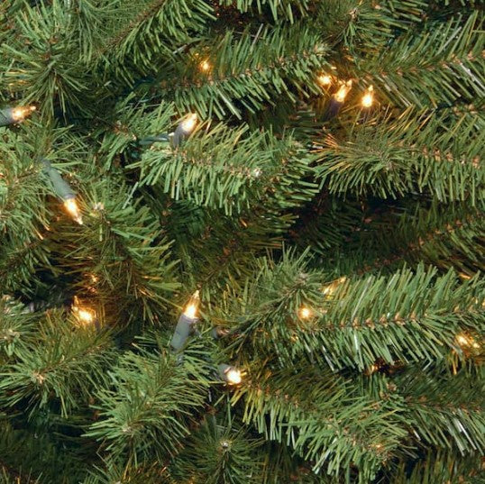 6 ft. North Valley Spruce Pencil Slim Artificial Christmas Tree with Clear Lights