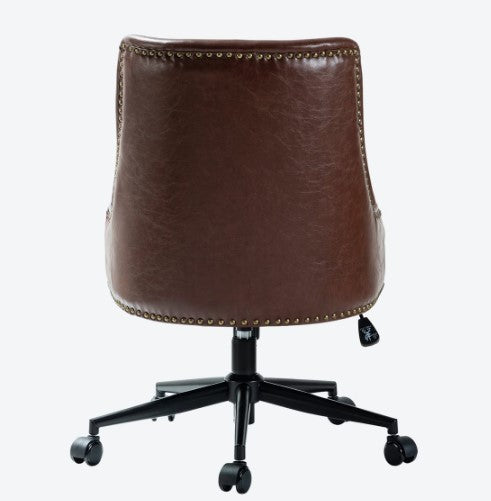 Idalia Task Chair - Brown - Faux Leather