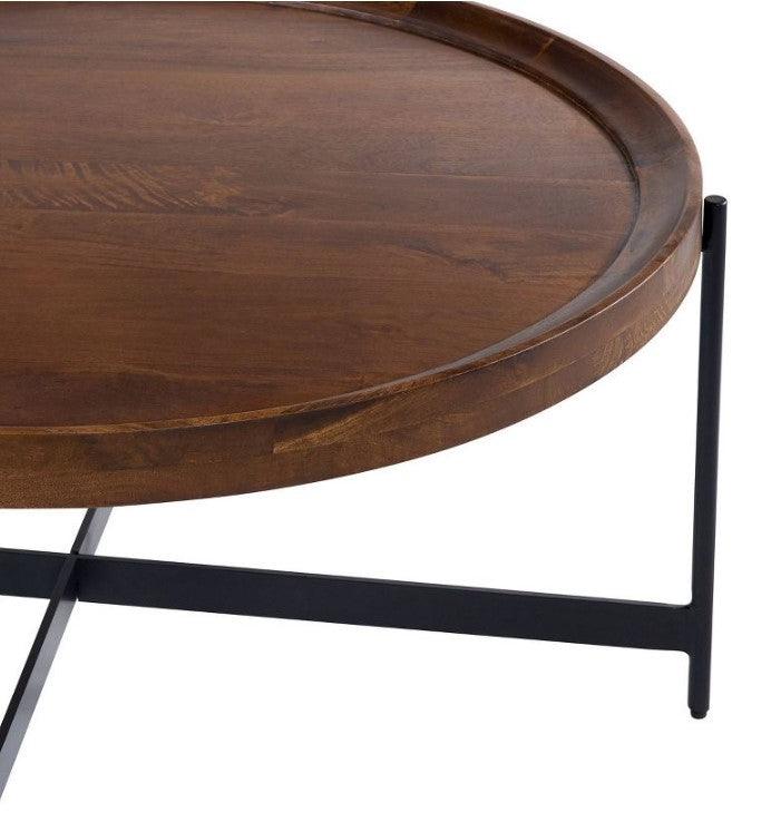 42" Brookline Round Coffee Table Medium Chestnut