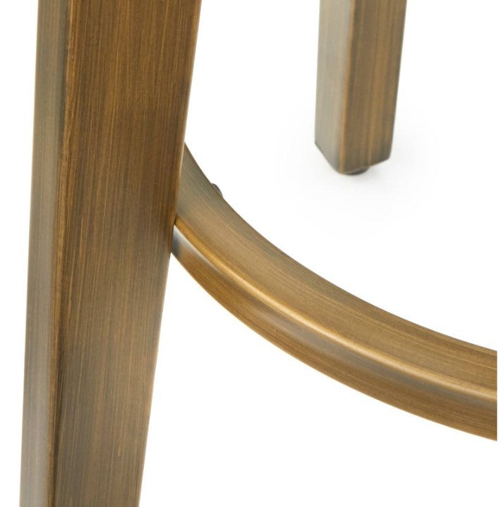 2Pc Linden Swivel Counter Height Barstools Black/Gold