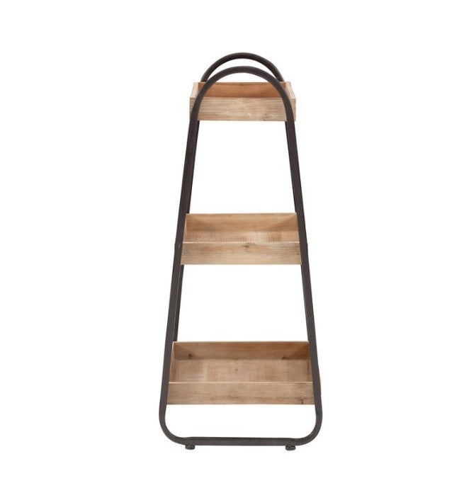 32.5" Three Tiered Stand Brown