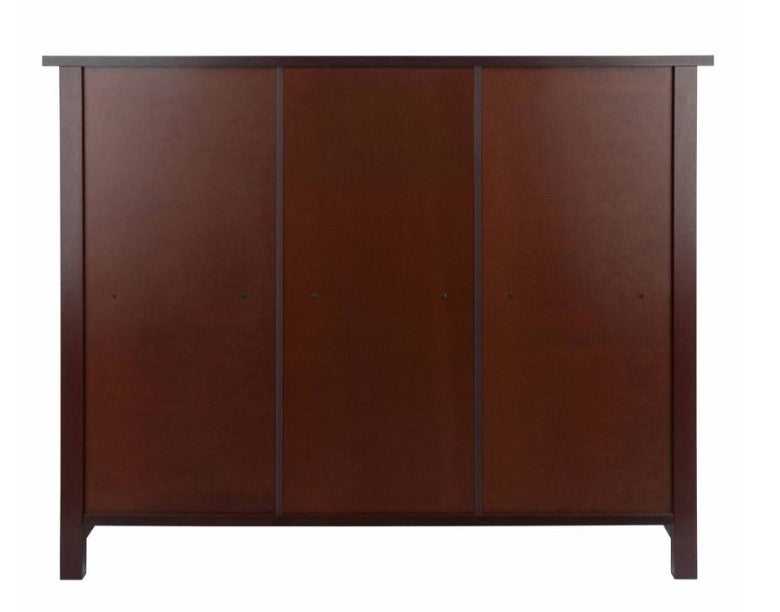 30" 3 Tier Milan Storage Shelf or Bookshelf Long Walnut