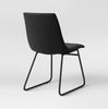 Bowden Faux Leather and Metal Dining Chair, (Set of 2)