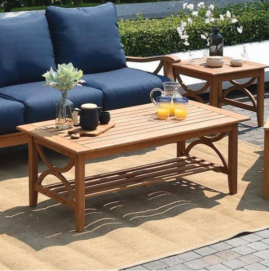 Abbington Natural Teak Wood Outdoor Coffee Table