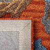 Blossom Maua 6 x 6 Wool Rust/Blue Round Indoor Floral/Botanical Bohemian/Eclectic Area Rug