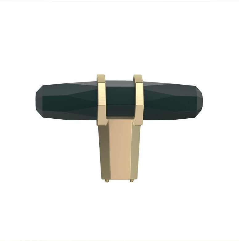 London - 2-1/2" (64 mm) Long Knob in Black Bronze And Golden Champagne