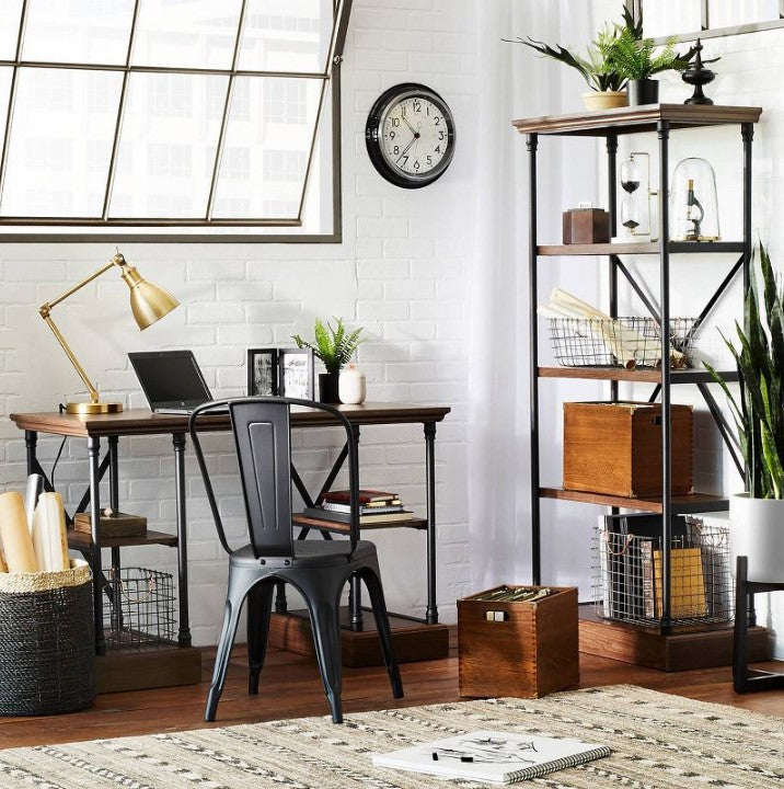 65" Conway Cast Iron Bookshelf
