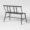 Becket Metal X Back Dining Bench Black