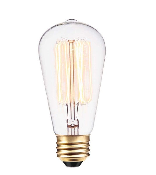 60W Vintage Edison S60 Squirrel Cage Incandescent Filament Light Bulb (3-Pack)