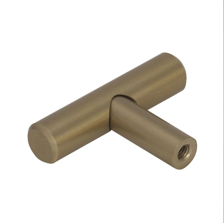 Bar Pulls - 1 5/16" T Knob in Golden Champagne, (Set of 10)