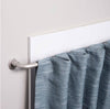 86 in. to 120 in. Adjustable 5/8 in. Room Darkening Wrap Around Single Curtain Rod in Satin Silver