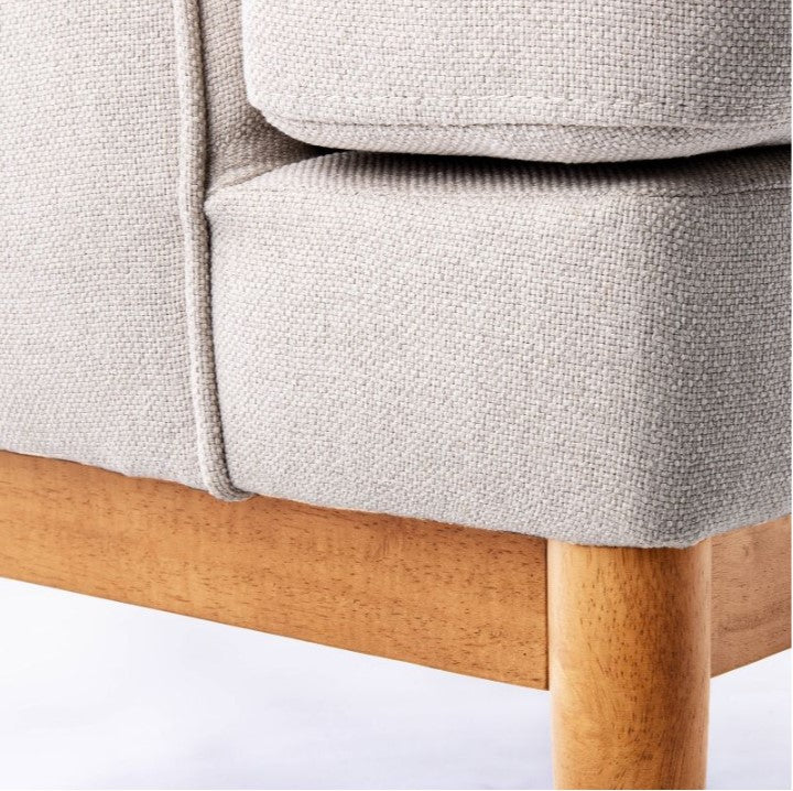 Howell Upholstered Accent Chair with Wood Base Salvage & Co Indy