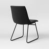 Bowden Faux Leather and Metal Dining Chair, (Set of 2)