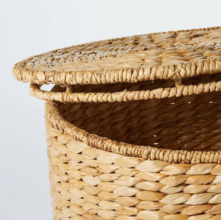 Woven Storage Ottoman Natural