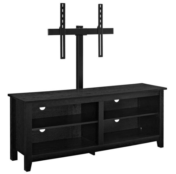 Wood TV Console With Mount, Black