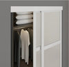3-Lite Indoor Studio MDF Wood with Vinyl Frame and Frosted Glass Sliding Closet Door EJ819
