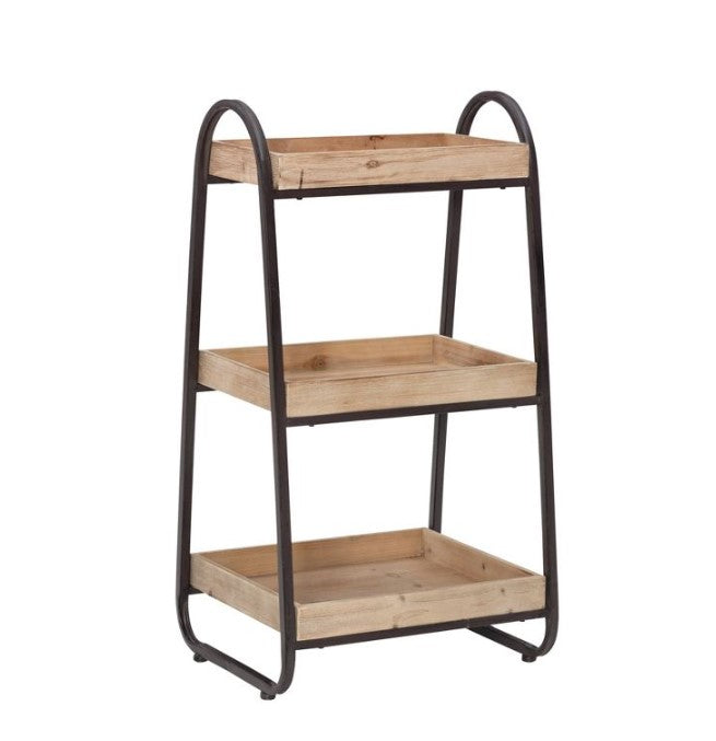 32.5" Three Tiered Stand Brown