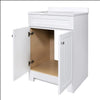 Style Selections Ellenbee 24-in White Single Sink Bathroom Vanity with White Cultured Marble Top