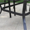 Black Slat Rectangle Metal Patio Outdoor Dining Table with 1.57 in. Umbrella Hole