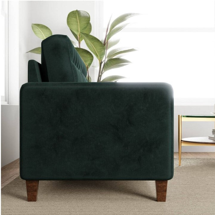 76” Brynn Upholstered Square Arm Sofa with Buttonless Tufting
