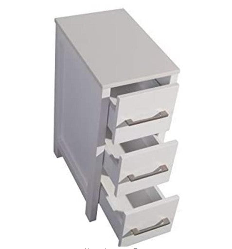 12 in. W x 18 in. D x 33.5 in. H Bath Vanity Side Cabinet Only in White CL420