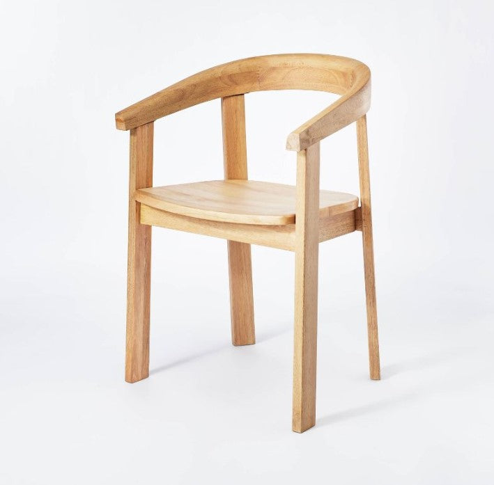 Terra Solid Wood Curved Back Dining Chair