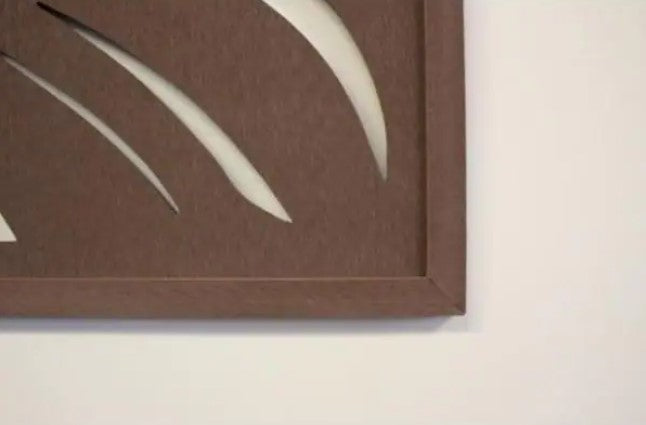 5 ft. x 3 ft. Espresso Brown Composite Framed Decorative Fence Panel Featured in the Palm Design