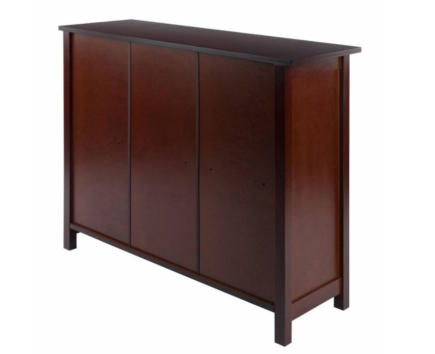30" 3 Tier Milan Storage Shelf or Bookshelf Long Walnut