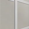 3-Lite Indoor Studio MDF Wood with Vinyl Frame and Frosted Glass Sliding Closet Door EJ819