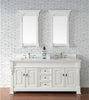 Brookfield 72 in. W Bath Vanity in Bright White with Quartz Vanity Top in Classic White with White Basin pc313