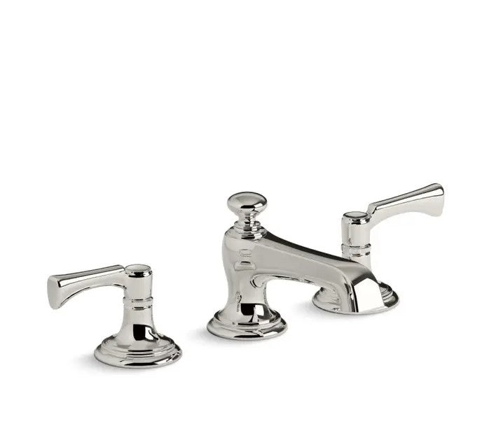 Sink Faucet,  Traditional Spout, Lever Handles - Nickel Silver AH138