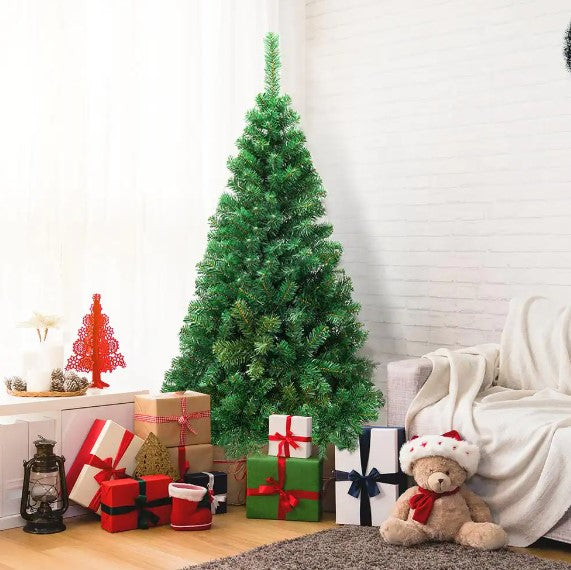 5 ft. Green PVC Hinged Xmas Pine Artificial Christmas Tree