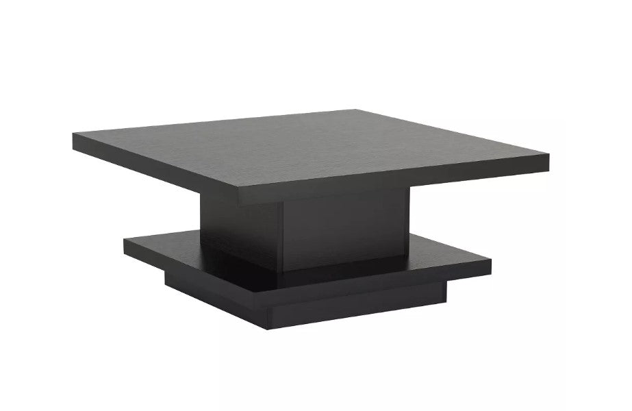 Traci Contemporary Pagoda Style Coffee Table Black
