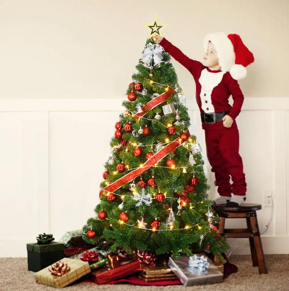 5 ft. Green PVC Hinged Xmas Pine Artificial Christmas Tree