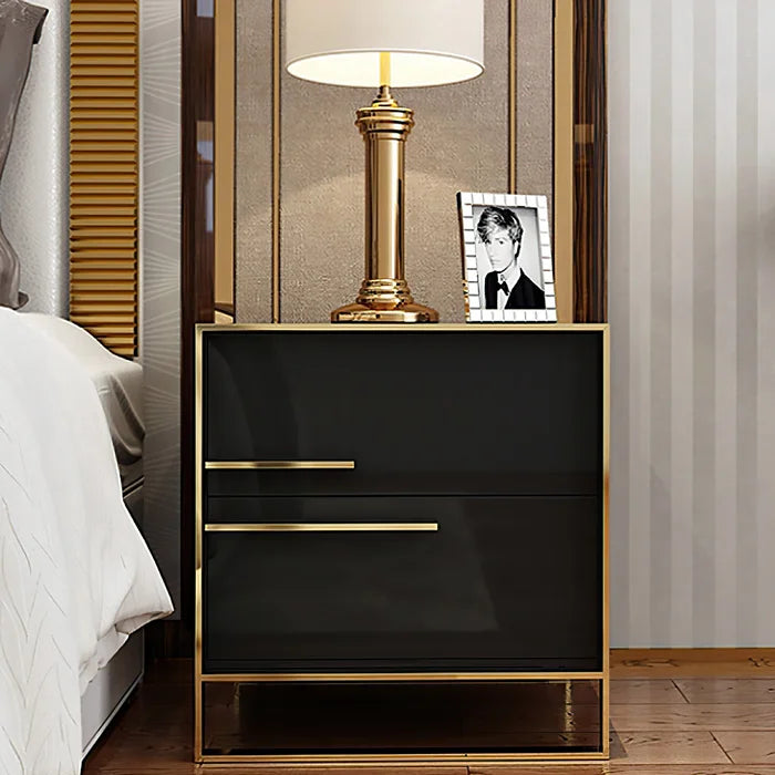 Black Seagraves 19.7'' Tall 2 - Drawer Nightstand