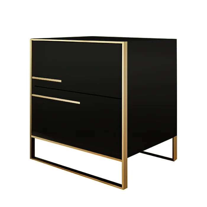 Black Seagraves 19.7'' Tall 2 - Drawer Nightstand